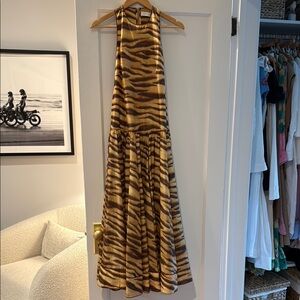 Zimmermann Brown and Tan Striped Dress